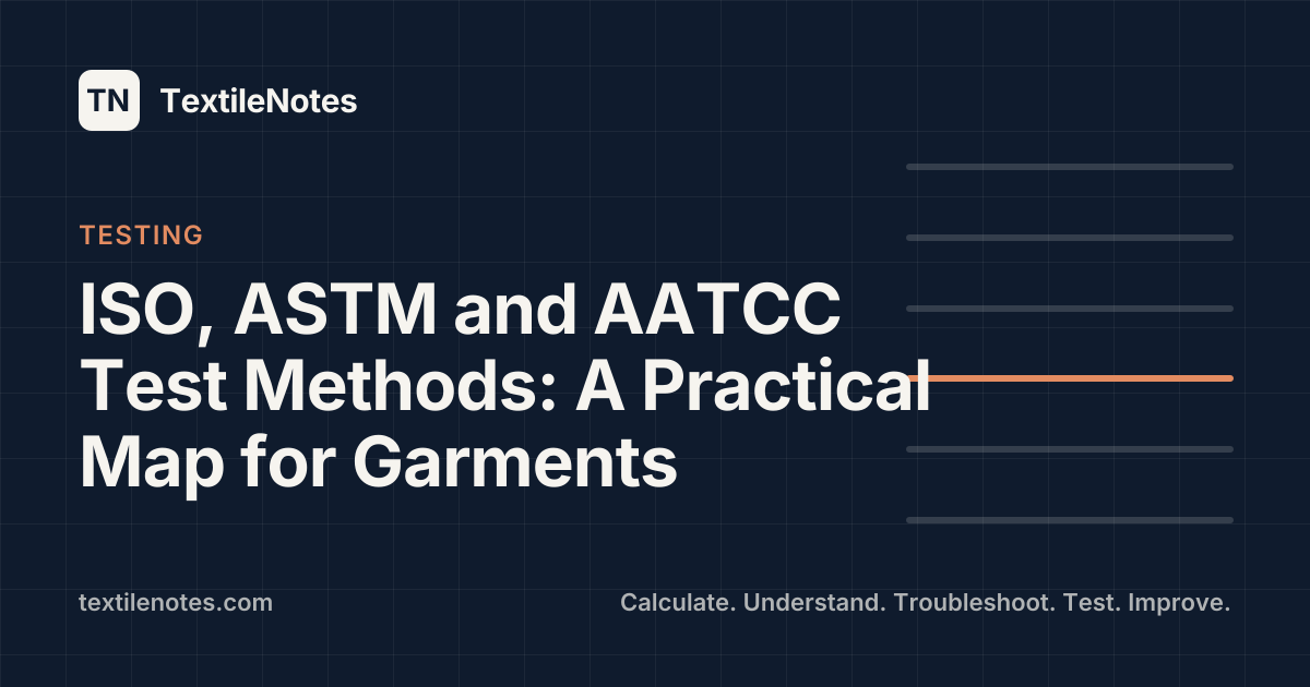 ISO vs ASTM vs AATCC Test Methods for Textiles and Garments