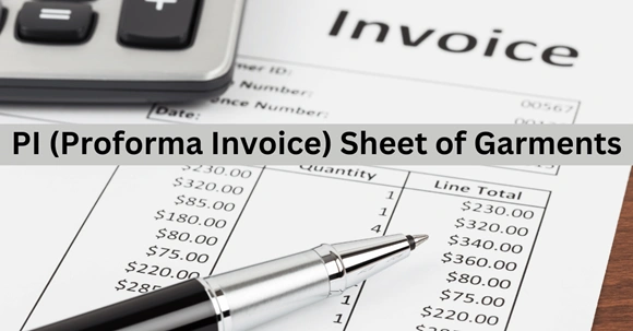 PI (Proforma Invoice) Sheet of Garments Industry