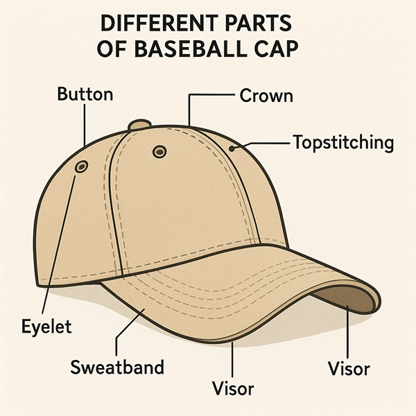 Different Parts of Baseball Cap