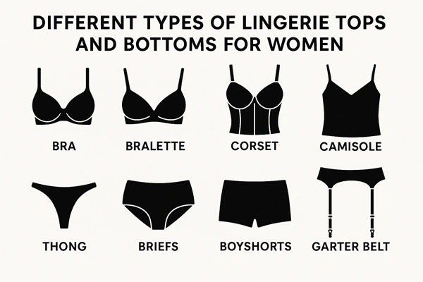 Different Types of Lingerie Tops and Bottoms for Women