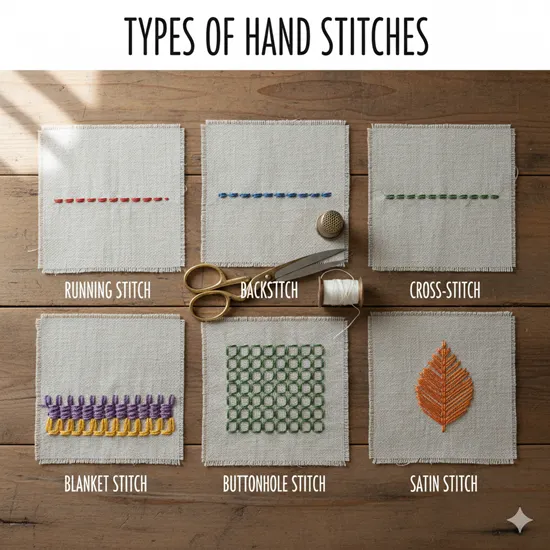 Different Types of Hand Stitches with Pictures