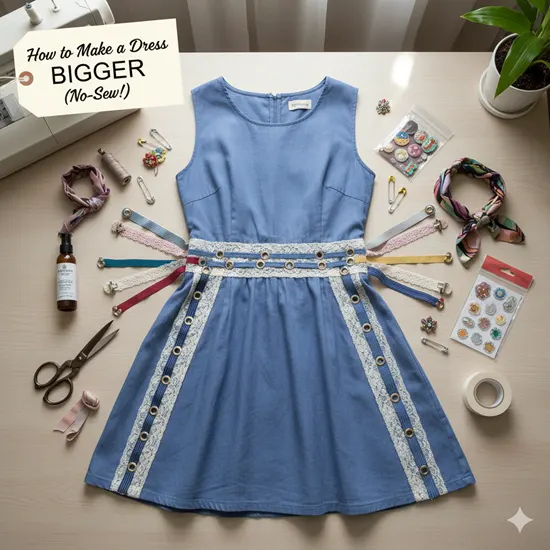 How to Make a Dress Bigger Without Sewing?