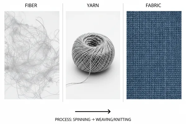 Differences Between Fiber, Yarn and Fabric