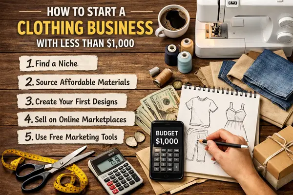 How to Start a Clothing Business with Less Than $1,000?