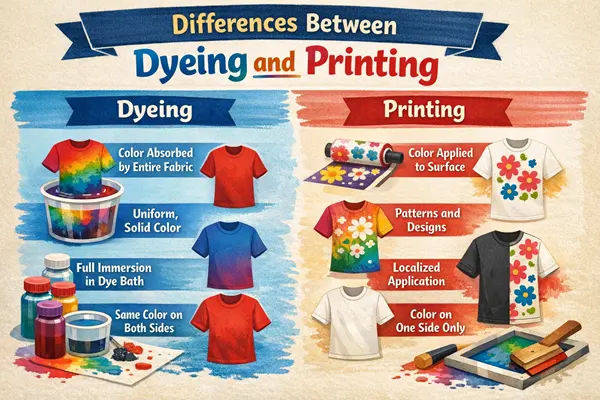 Key Differences Between Dyeing and Printing Processes in the Textile Industry