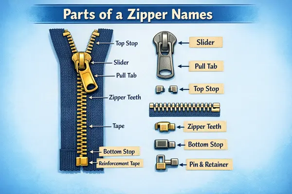 What are the Parts of a Zipper Called?